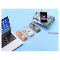 MANHATTAN Funkmaus USB-A 4Tasten RGB LED schwarz transparent