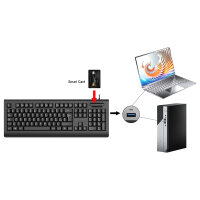 CONCEPTRONIC USB Tastatur +Smart ID-Kartenleser Layout IT sw