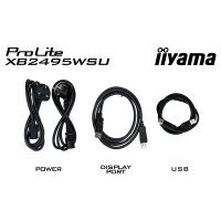 61,1cm/24,1" (1920x1200) iiyama ProLite XB2495WSU-B1 16:10 IPS 4ms 100Hz HDMI DisplayPort USB VESA Speaker Black