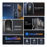 TP-LINK BE24000 Quad Band Wi-Fi 7 Router 1376Mbps at 2.4 GHz + 5760Mbps at 5GHz 1 + 5760Mb