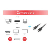 Equip DisplayPort 1.2 4K/60Hz St/St 1.00m schwarz Polybeutel