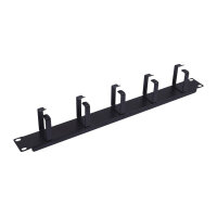 Equip 19" Kabelmanagement 5xMetallringe Plastik 1U...