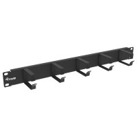 Equip 19" Kabelmanagement 5xMetallringe Plastik 1U...