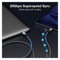 Equip Kabel USB-C3.2->C Gen2x2 PD240W St/St 2.00m schwarz