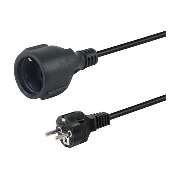 Equip Stromkabel CEE 7/7->CEE 7/3 St/Bu schwarz 10.00m