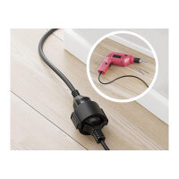 Equip Stromkabel CEE 7/7->CEE 7/3 St/Bu schwarz 10.00m