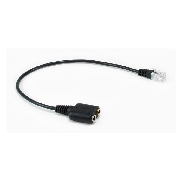 Equip Telefonkabel RJ9->2x3.5mm St/Bu 0.25m schwarz