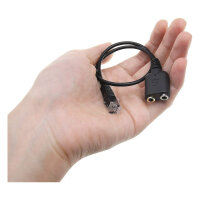 Equip Telefonkabel RJ9->2x3.5mm St/Bu 0.25m schwarz