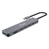 Equip Adapter USB-C->HDMI/4xUSB-C/USB-A 4K/ 60Hz 0.25m...