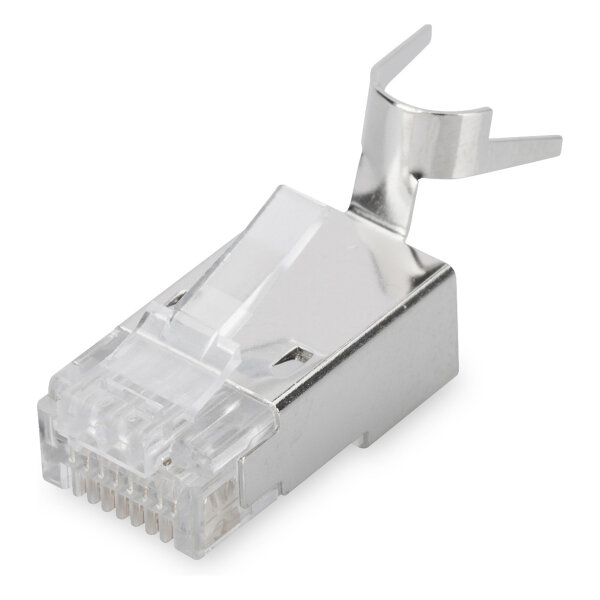 Modularstecker für Rundkabel, CAT 6A, geschirmt, Pass through Stecker