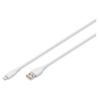 Lightning Silikon Anschlusskabel, USB-A - Lightning 0,5m, weiß