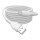Lightning Silikon Anschlusskabel, USB-A - Lightning 0,5m, weiß