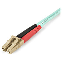 STARTECH.COM 1m OM4 Duplex Multimode Glasfaserkabel - Trkis - 100 Gb - 50/125 - LSZH - LC/LC LWL Netzwerkkabel