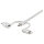 STARTECH.COM USB Lightning Kabel - USB-C Micro-B Laddekabel - 1m - geflochten - Silber - USB auf Lightning Kabel - USB zu USB C