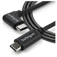 STARTECH.COM USB- C Kabel rechtsgewinkelt - St/St-1m - USB 2.0 - USB Typ-C Kabel - 90grad USB C - USB-C auf USB C - USB-C Ladekabel