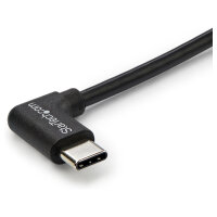 STARTECH.COM USB- C Kabel rechtsgewinkelt - St/St-1m - USB 2.0 - USB Typ-C Kabel - 90grad USB C - USB-C auf USB C - USB-C Ladekabel