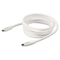 STARTECH.COM USB-C auf USB-C Kabel mit 5A Power Delivery - St/St - Weiss - 2m - USB 2.0 - USB-IF zertifiziert - USB Typ C Kabel