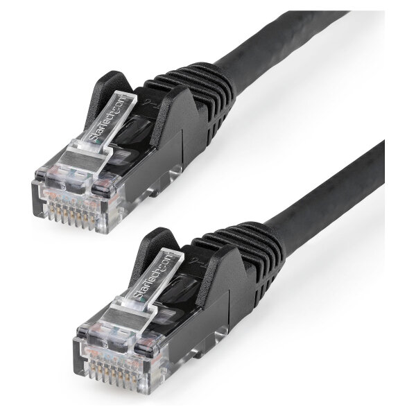 STARTECH.COM 5m LSZH CAT6 Ethernet Cable - 10 Gigabit 100W PoE RJ45 UTP Network Patch Cord Snagless - Black ETL Verified