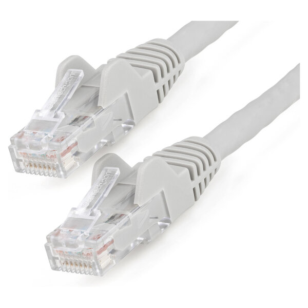 STARTECH.COM 5m LSZH CAT6 Ethernet Cable - 10 Gigabit 100W PoE RJ45 UTP Network Patch Cord Snagless - Grey ETL Verified