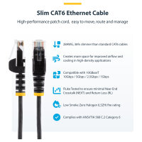 STARTECH.COM 3m Grunes Schlankes CAT6-Ethernet-Kabel Snagless RJ45 LSZH 28AWG Reines Kupfer Patchkabel/Netzwerkkabel