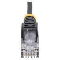 STARTECH.COM 7m Schwarzes Schlankes CAT6-Ethernet-Kabel Snagless RJ45 LSZH 28AWG Reines Kupfer Patchkabel/Netzwerkkabel