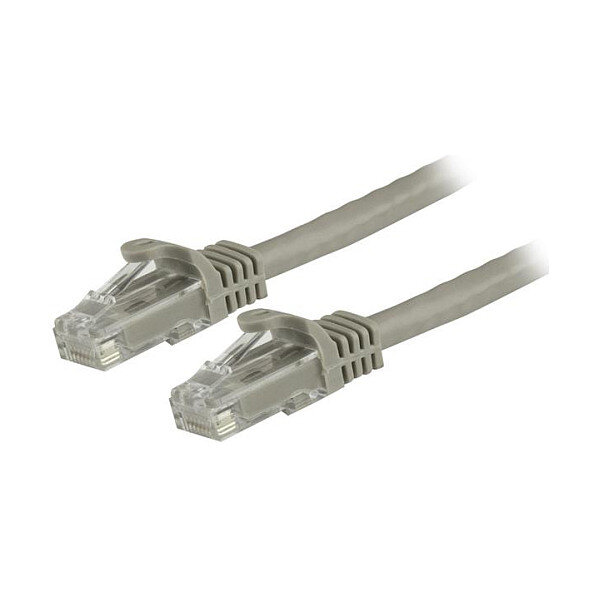 STARTECH.COM 1.5m CAT6 Cable - Grey CAT6 Patch Cord - Snagless RJ45 Connectors - 24 AWG Copper Wire - Ethernet - ETL