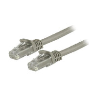 STARTECH.COM 1.5m CAT6 Cable - Grey CAT6 Patch Cord - Snagless RJ45 Connectors - 24 AWG Copper Wire - Ethernet - ETL