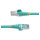 STARTECH.COM 50cm CAT6a Ethernet Cable Aqua Low Smoke Zero Halogen LSZH 10GbE 100W PoE S/FTP Snagless RJ-45 Network Patch Cord