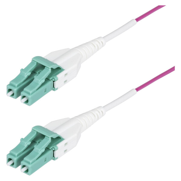 STARTECH.COM 1m LC-LC UPC OM4multimode Glasfaserkabel Erika Violett 50/125 40G/100G Uniboot LWL Patchkabel OFNR Kabel