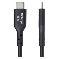 STARTECH.COM 15cm USB-A auf USB-C Ladekabel Laden & Synchronisieren 3A USB 2.0 TPE-Mantel Schwarzes USB Schnellladekabel