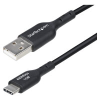 STARTECH.COM 1m USB-A auf USB-C Ladekabel USB-A auf Typ-C Schnellladekabel 3A USB 2.0 Datenubertragung Schwarz