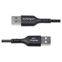 STARTECH.COM 1m USB-A auf USB-C Ladekabel USB-A auf Typ-C Schnellladekabel 3A USB 2.0 Datenubertragung Schwarz