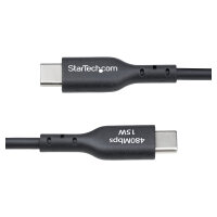 STARTECH.COM 1m USB-A auf USB-C Ladekabel USB-A auf Typ-C Schnellladekabel 3A USB 2.0 Datenubertragung Schwarz