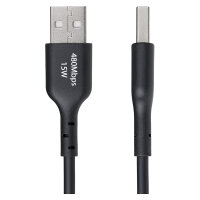 STARTECH.COM 30cm USB-A auf USB-C Ladekabel Laden & Synchronisieren 3A USB 2.0 TPE-Mantel Schwarzes USB Schnellladekabel
