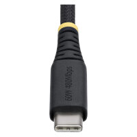 STARTECH.COM 15cm USB-C Ladekabel 60W 3A PD Geflochtenes Nylon-TPE Mantel Robustes USBC Laptop-Handy Ladekabel USB 2.0