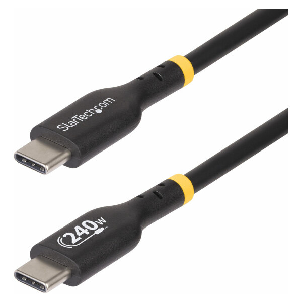 STARTECH.COM 1meter USB-C Ladekabel USB-IF zertifiziert USB C Schnellladekabel 240W PD EPR USB C 2.0 Laptop-Ladekabel