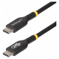 STARTECH.COM 1meter USB-C Ladekabel USB-IF zertifiziert USB C Schnellladekabel 240W PD EPR USB C 2.0 Laptop-Ladekabel