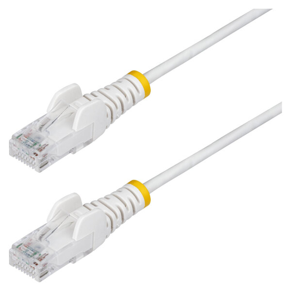 STARTECH.COM 1,5m Weisses Schlankes CAT6-Ethernet-Kabel Snagless RJ45 LSZH 28AWG Reines Kupfer Patchkabel/Netzwerkkabel