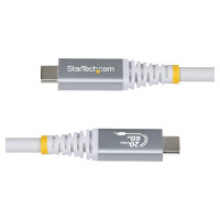 STARTECH.COM 3m USB4 Kabel 20Gbps USB-IF-zertifiziertes USB-C Kabel 60W 4K 120Hz DP2.1monitorkabel TPE-Mantel Weiss
