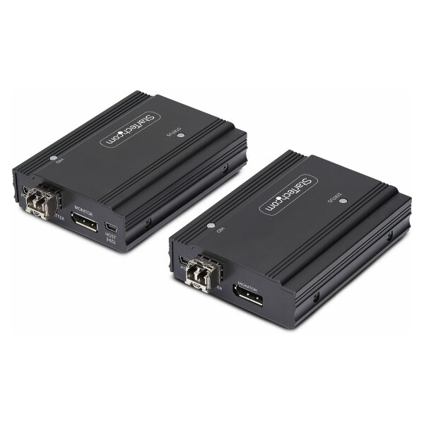 STARTECH.COM DisplayPort KVM Extender uber Glasfaser 4K60Hz Konsolen-Extender 300m Multimode 4K KVM Verlngerung LWL
