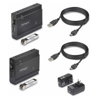 STARTECH.COM DisplayPort KVM Extender uber Glasfaser 4K60Hz Konsolen-Extender 300m Multimode 4K KVM Verlngerung LWL