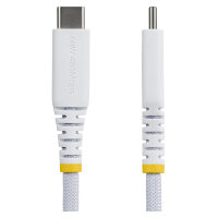 STARTECH.COM 15cm USB-C Ladekabel 60W 3A PD Geflochtenes Nylon-TPE Mantel Robustes USBC Laptop-Handy Ladekabel Weiss