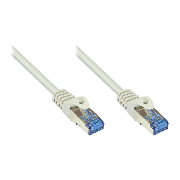 GoodConnections Patchkabel mit Rastnasenschutz, Cat. 6A, S/FTP, PiMF, halogenfrei, 500MHz, grau, 20m,
