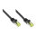 GoodConnections RJ45 Patchkabel mit Cat. 7 Rohkabel und Rastnasenschutz (), S/FTP, PiMF, halogenfrei, 500MHz, OFC, schwarz, 0,5m,