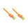 GoodConnections RJ45 Patchkabel mit Cat. 7 Rohkabel und Rastnasenschutz (), S/FTP, PiMF, halogenfrei, 500MHz, OFC, orange, 0,5m,