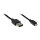 GoodConnections Anschlusskabel USB 2.0 EASY Stecker A an Stecker Micro B, schwarz, 3m,