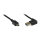 GoodConnections Anschlusskabel USB 2.0 EASY Stecker A an Mini B Stecker, gewinkelt, schwarz, 1m,