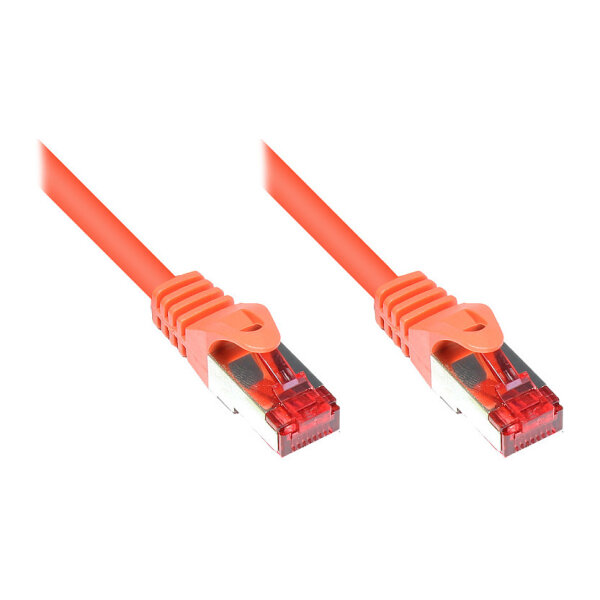 GoodConnections Patchkabel mit Rastnasenschutz, Cat. 6, S/FTP, PiMF, PVC, 250MHz, orange, 1,5m,