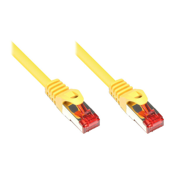 GoodConnections Patchkabel mit Rastnasenschutz, Cat. 6, S/FTP, PiMF, PVC, 250MHz, gelb, 2m,