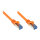 GoodConnections Patchkabel mit Rastnasenschutz, Cat. 6A, S/FTP, PiMF, halogenfrei, 500MHz, orange, 0,25m,